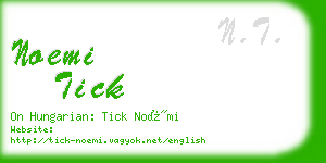 noemi tick business card